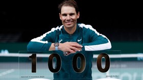Nadal ăn mừng cột mốc 1.000 trận thắng