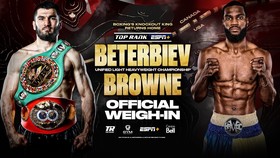 Hình ảnh quảng bá trận Beterbiev vs Browne