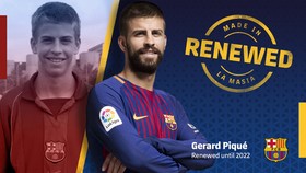 Gerard Pique sẽ gắn bó với Barca đến năm 2022.