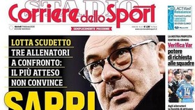 Trang bìa của tờ nhật báo Corriere dello Sport