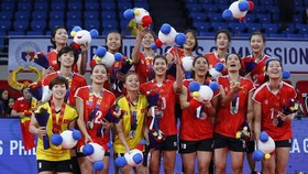 Bóng chuyền nữ Việt Nam nhận nhiệm vụ giành HCB tại SEA Games 31 trên sân nhà như từng có thành tích này tại SEA Games 30-2019. Ảnh: BCVN