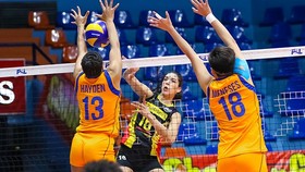 Maria Jose Perez (tấn công) khi thi đấu tại Philippines và được đánh giá là người rất hiểu bóng chuyền Đông Nam Á. Ảnh: Spin