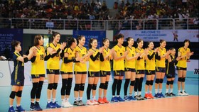 Các tuyển thủ đội tuyển bóng chuyền nữ Việt Nam có nhiều gương mặt xinh đẹp và là những ứng viên cho giải Hoa khôi bóng chuyền Việt Nam. Ảnh: D.P