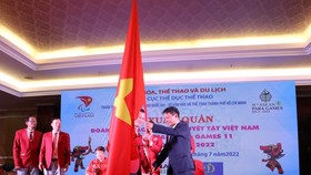 Đoàn thể thao người khuyết tật Việt Nam đã sẵn sàng lên đường đi Indonesia tranh tài. Ảnh: NGUYỄN ANH