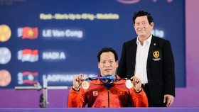 Lê Văn Công có tấm HCV quý giá ở kỳ ASEAN Para Games 11-2022 năm nay. Ảnh: PT.DƯƠNG
