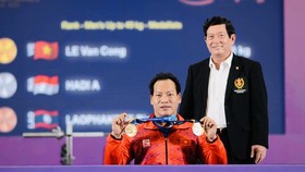Lê Văn Công đã thi đấu thành công tại ASEAN Para Games năm nay. Ảnh: PT.DƯƠNG