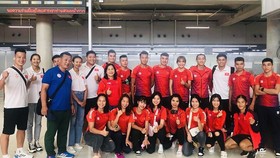 VĐV đội tuyển điền kinh Việt Nam có mặt tại Thái Lan thực hiện đợt tập huấn. Ảnh: ĐK