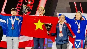 Phạm Hồng Thanh có 3 tấm HCV quý giá tại giải vô địch châu Á 2022. Ảnh: H.CHÍ