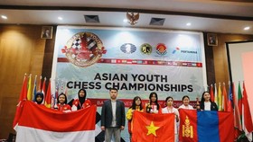 Cẩm Hiền và đồng đội có tấm HCV ở giải vô địch trẻ châu Á 2022. Ảnh: A.THƯ