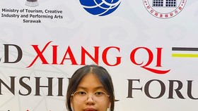 Kỳ thủ trẻ Thanh Lam đã có tấm HCV tại giải vô địch cờ tướng thế giới 2022 trong nhóm tuổi U16. Ảnh: T.Q.K
