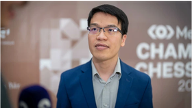 Lê Quang Liêm đang thi đấu và tạm ở nhóm đầu giải Champions Chess Tour 2022. Ảnh: Adressa