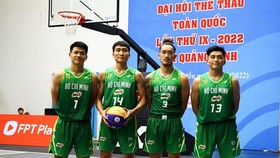 Đội nam bóng rổ 3x3 TPHCM đã giành HCV. Ảnh: VBF