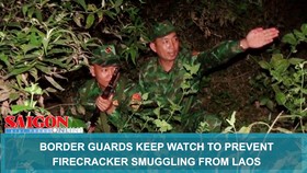 Border guards keep watch to prevent firecracker smuggling from Laos