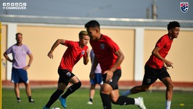 Đội tuyển Thái Lan đang tập luyện chuẩn bị cho vòng loại Asian Cup 2023