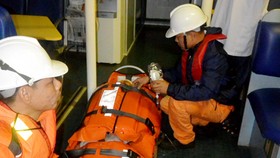 Tàu Sar 412 cứu ngư dân bị chân vịt chém chấn thương sọ não trên biển