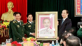 Chủ tịch nước Trần Đại Quang thăm, chúc tết đồn biên phòng, xã biên giới tại Gia Lai