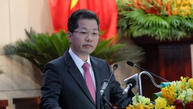 Bí thư Thành ủy Đà Nẵng Nguyễn Văn Quảng phát biểu tại kỳ họp thứ 17 HĐND TP Đà Nẵng khóa IX