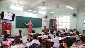 Tiết học của một lớp thuộc trường tiểu học Thái Thị Bôi (quận Cẩm Lệ, TP Đà Nẵng)