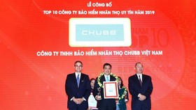 Chubb Life Việt Nam - “Top 10 doanh nghiệp BHNT uy tín năm 2019”
