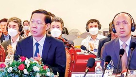 Chủ tịch UBND TPHCM Phan Văn Mãi tại cuộc đối thoại giữa lãnh đạo TPHCM và doanh nghiệp Hàn Quốc lần thứ 2