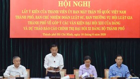 Đồng chí Nguyễn Hữu Hiệp phát biểu khai mạc hội nghị