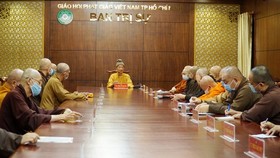 Ban Thường trực Ban Trị sự Giáo hội Phật giáo Việt Nam TPHCM họp phiên bất thường sáng nay 5-9