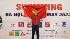 VĐV xuất sắc Nguyễn Huy Hoàng giành 5 HCV tại SEA Games 31.​​​​​ Ảnh: DŨNG PHƯƠNG