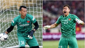Tấn Trường (trái) hay Văn Lâm sẽ bắt chính tại đội tuyển Việt Nam?