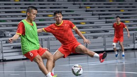 Văn Vũ ăn mừng bàn thắng vào lưới Guatemala ở Futsal World Cup 2016. Ảnh: ANH TRẦN