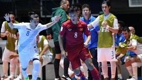 Minh Trí và đồng đội từng đánh bại Guatemala 4-2 ở Futsal World Cup 2021. Ảnh: ANH TRẦN