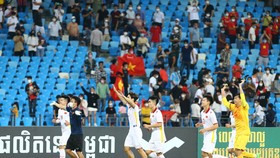 Niềm vui chiến thắng của U23 Việt Nam ở trận bán kết Giải U23 Đông Nam Á 2022. Ảnh: ANH TRẦN
