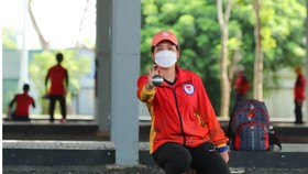 Đội tuyển bi sắt Việt Nam miệt mài tập luyện hướng đến SEA Games 31. ẢNH: ĐẠT NHƯ