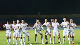 Niềm vui chiến thắng của các cầu thủ Viettel FC. ẢNH: NGỌC HƯNG