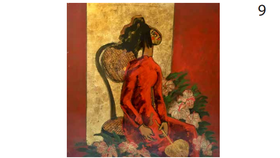 Một tác phẩm trong triển lãm "Vẽ phái đẹp" của họa sĩ Ngô Thành Nhân