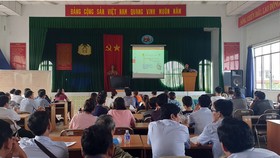 Một buổi tuyên truyền cho cộng đồng tại Đội PCCC-CNCH Công an quận Tân Bình