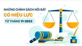 Những chính sách nổi bật, có hiệu lực từ tháng 11-2022