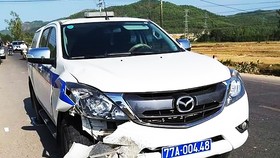 Xe của CSGT tỉnh Bình Định tông chết người trên QL19