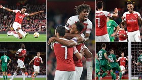 Arsenal - Vorskla 4-2: Aubameyang lập cú đúp, Welbeck và Oezil cùng ghi bàn