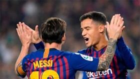 Barcelona - Sevilla 4-2: Coutinho, Suarez, Rakitic ghi bàn, Messi chấn thương nặng