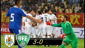 Uruguay - Uzbekistan 3-0: Gaston Pereiro ở tỷ số, Christian Stuani lập cú đúp, Uruguay gặp Thái Lan