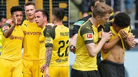 Dortmund - Schalke 2-4: Reus, Wolf thẻ đỏ, Caligiuri, Sane. Embolo phá giấc mơ vô địch của Dortmund