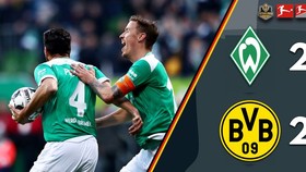 Werder Bremen - Borussia Dortmund 2-2: Pulisic, Alcacer ghi bàn, Mohwald, Pizarro níu chân Dortmund 