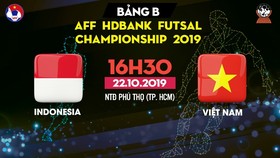Trực tiếp Indonesia - Việt Nam - AFF HDBank Futsal Championship 2019