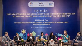 Hội thảo 'Thúc đẩy sự tham gia của khối tư nhân trong lộ trình thực hiện đóng góp do quốc gia tự quyết định và mục tiêu phát thải ròng bằng 0'
