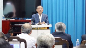 Bí thư Thành ủy  Đà Nẵng Trương Quảng Nghĩa phát biểu tại buổi gặp mặt