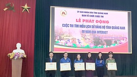 Quảng Nam phát động cuộc thi tìm hiểu Lịch sử Đảng bộ tỉnh Quảng Nam 90 năm qua Internet