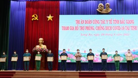 Tri ân đoàn cán bộ y tế tỉnh Bắc Giang hỗ trợ Long An phòng, chống dịch Covid-19