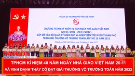 TPHCM kỷ niệm 40 năm ngày Nhà giáo Việt Nam và vinh danh thầy cô đạt Giải thưởng Võ Trường Toản năm 2022
