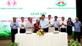 UBND tỉnh Đồng Tháp và Công ty CP Tập đoàn Quế Lâm ký hợp tác phát triển nông nghiệp hữu cơ 