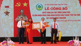 Trà Vinh: Châu Thành đạt chuẩn huyện nông thôn mới